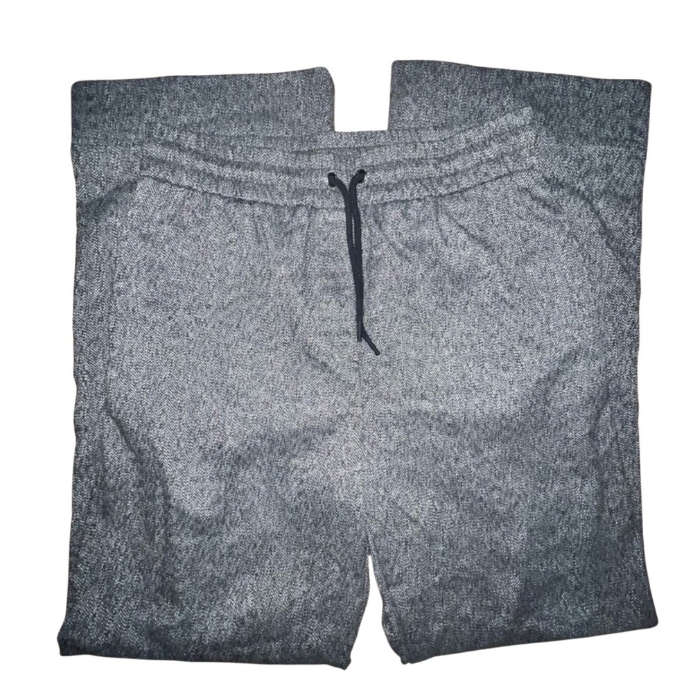 B♥️Angel Gray Herringbone Joggers Size Large Elastic Waist Relaxed Fit